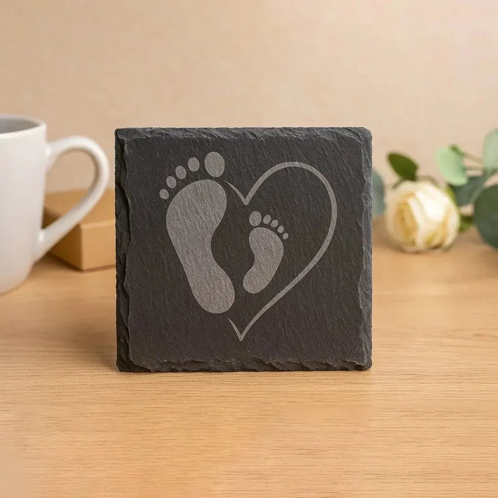 🖤 Foto auf Naturschiefer – Personalisiertes Erinnerungsstück mit Lasergravur - Elena´s - World