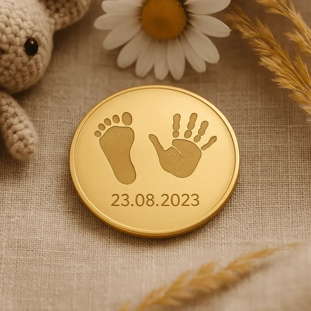 Personalisierte Messingmünze mit Gravur (40 mm) – Individuelles Design