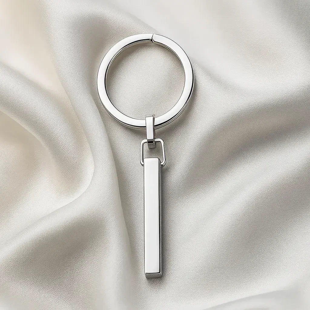 Personalisierter Schlüsselanhänger aus Edelstahl mit Gravur – Geschenk für Männer & Frauen