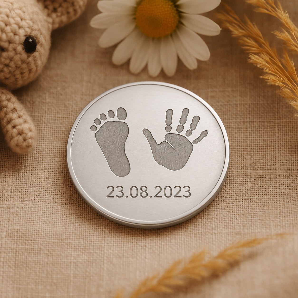 Personalisierte Zinkmünze mit Gravur – 40 mm – Ansicht 3