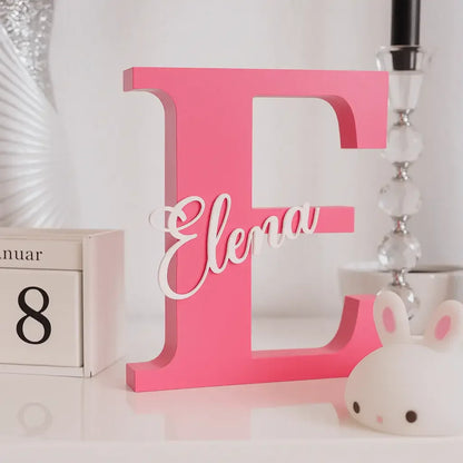 3D Buchstabe mit Namen – personalisiertes Geschenk zur Geburt oder Taufe - Elena´s - World