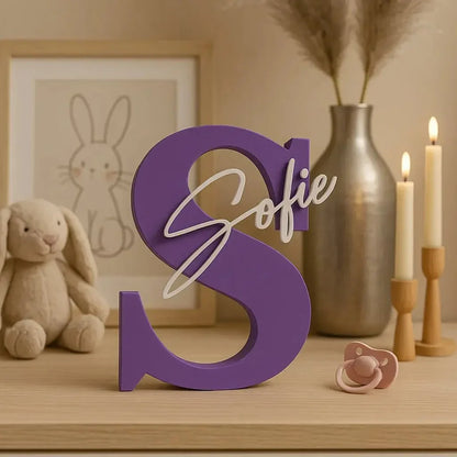 3D Buchstabe mit Namen – personalisiertes Geschenk zur Geburt oder Taufe - Elena´s - World