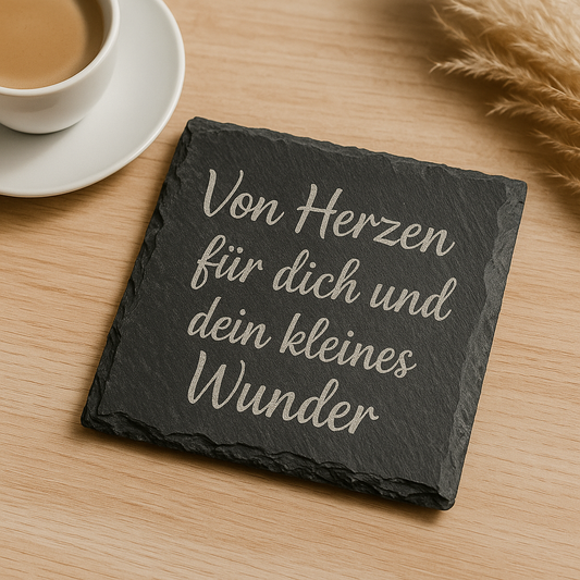 🖤 Foto auf Naturschiefer – Personalisiertes Erinnerungsstück mit Lasergravur