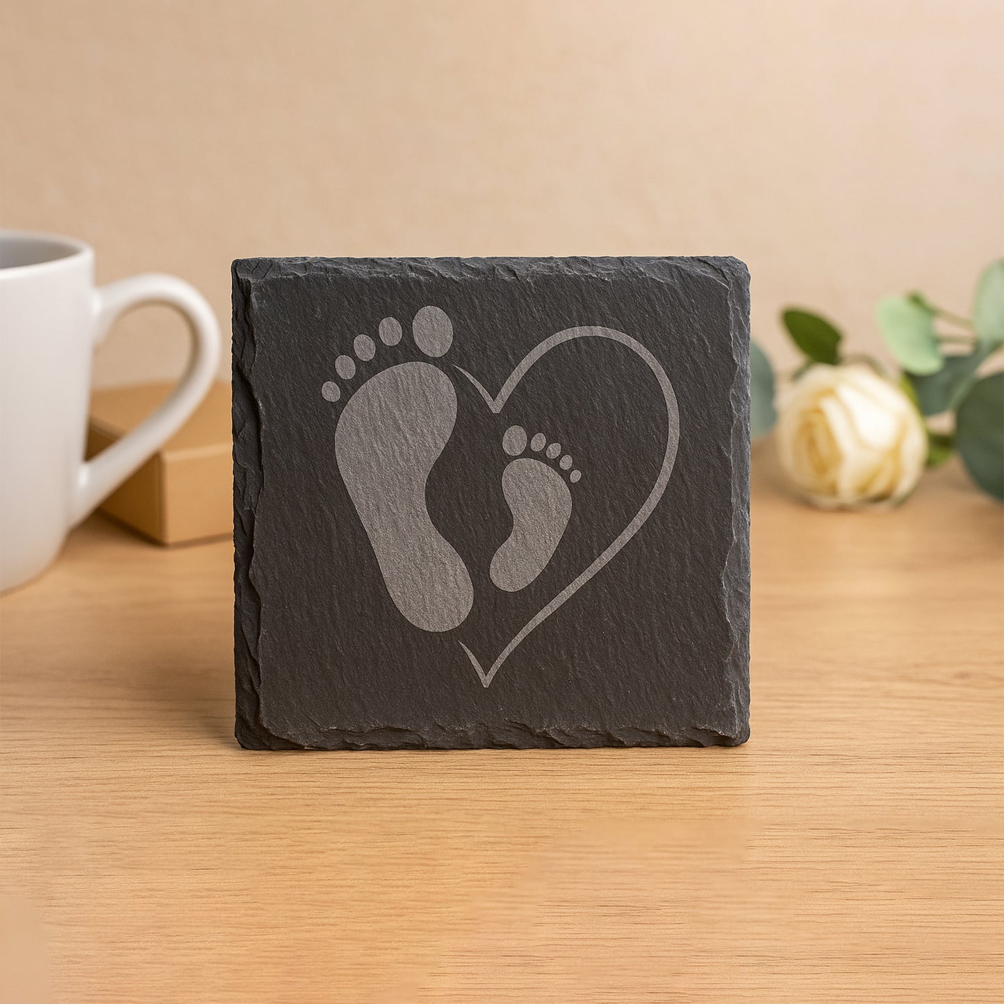 Personalisiertes Schieferbild mit Lasergravur – einzigartiges Geschenk aus echtem Naturstein