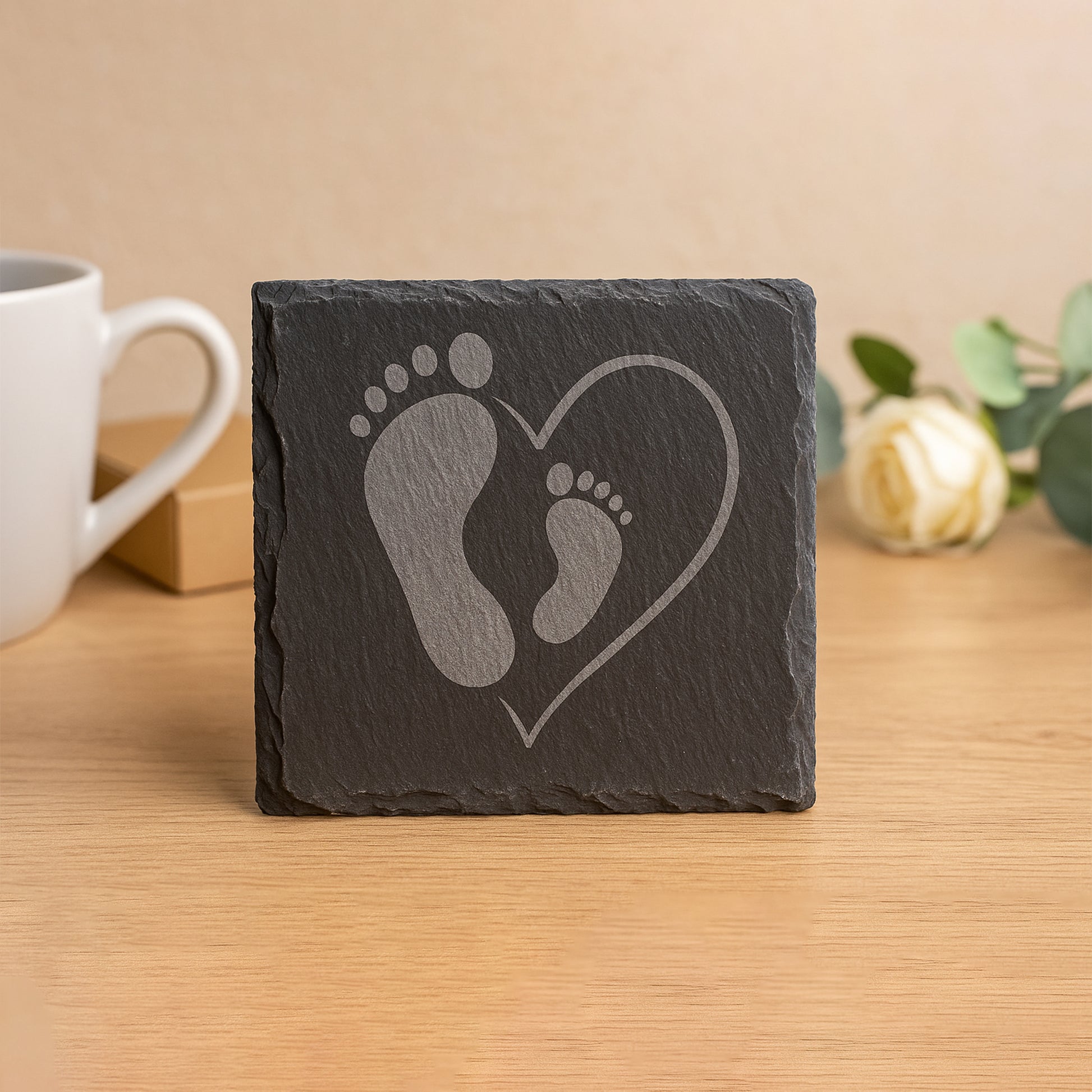 Personalisiertes Schieferbild mit Lasergravur – einzigartiges Geschenk aus echtem Naturstein