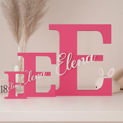 3D-Buchstabe mit Namen als Dekoration fürs Kinderzimmer – liebevolles Geschenk für Babys