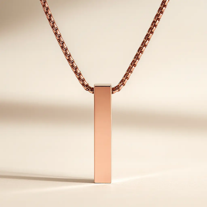 Roségoldene Halskette aus Edelstahl mit Gravur – Personalisiertes Geschenk