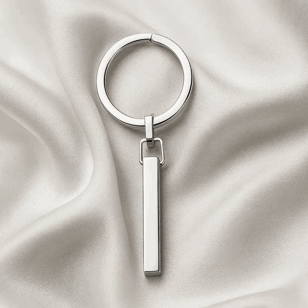 Schlüsselanhänger Silber mit Gravur – personalisiertes Geschenk – Ansicht 3